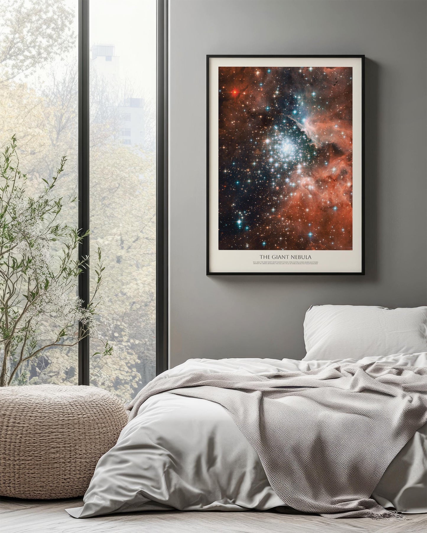 NASA Giant Nebula Print | Hubble Space Telescope Photo | Massive Star Cluster Space Wall Art | NGC 3603