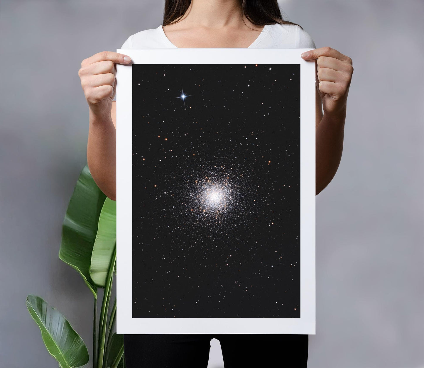 Hercules Star Cluster Poster - Modern Space Wall Art With Bright Star Cluster Print