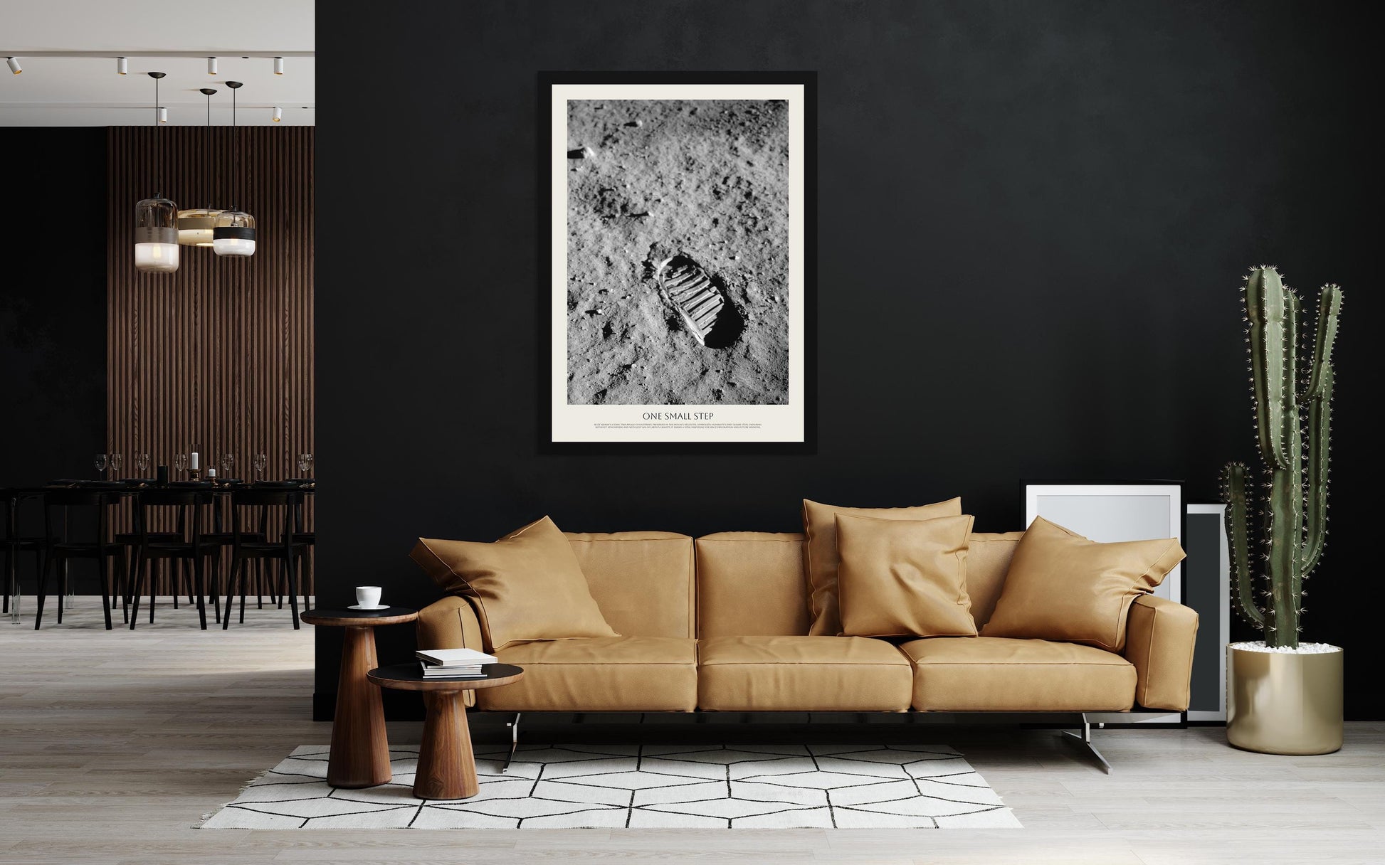 Famous NASA Moon Footprint photo - First step on the moon poster - Boot footprint in lunar soil - NASA