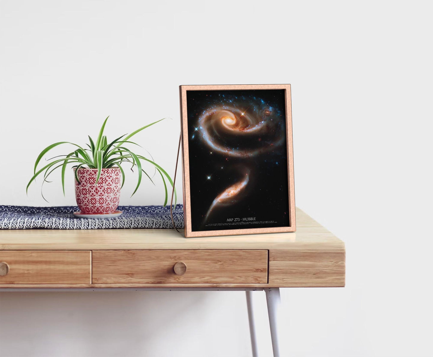 Galaxy Print Poster – ARP 273 Hubble Telescope NASA Space Wall Art Decor