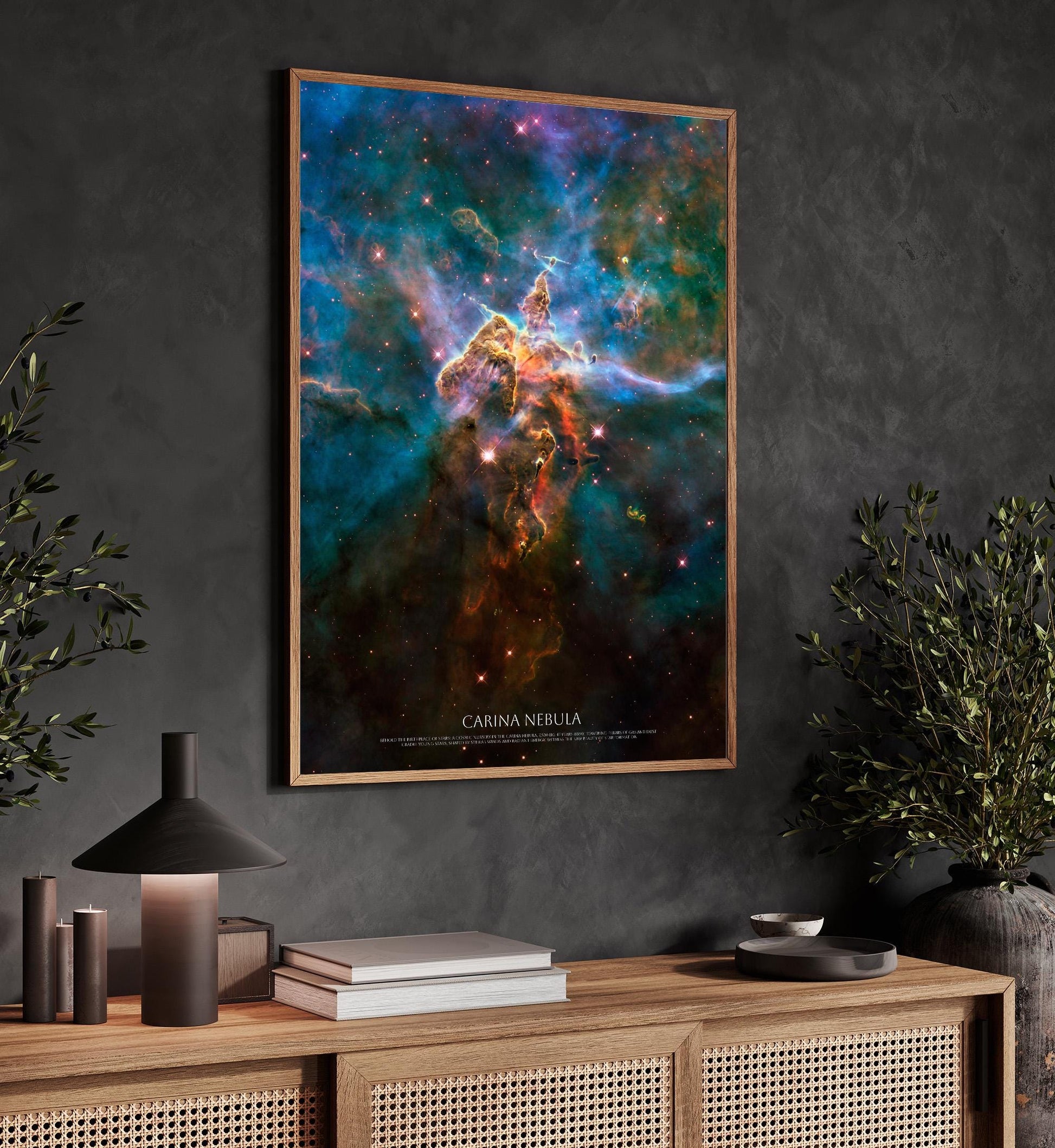 Carina Nebula by Hubble Space Telescope | NASA Poster | Modern Interior Decoration | Space Posters | NASA Hubble Poster | NGC 3372