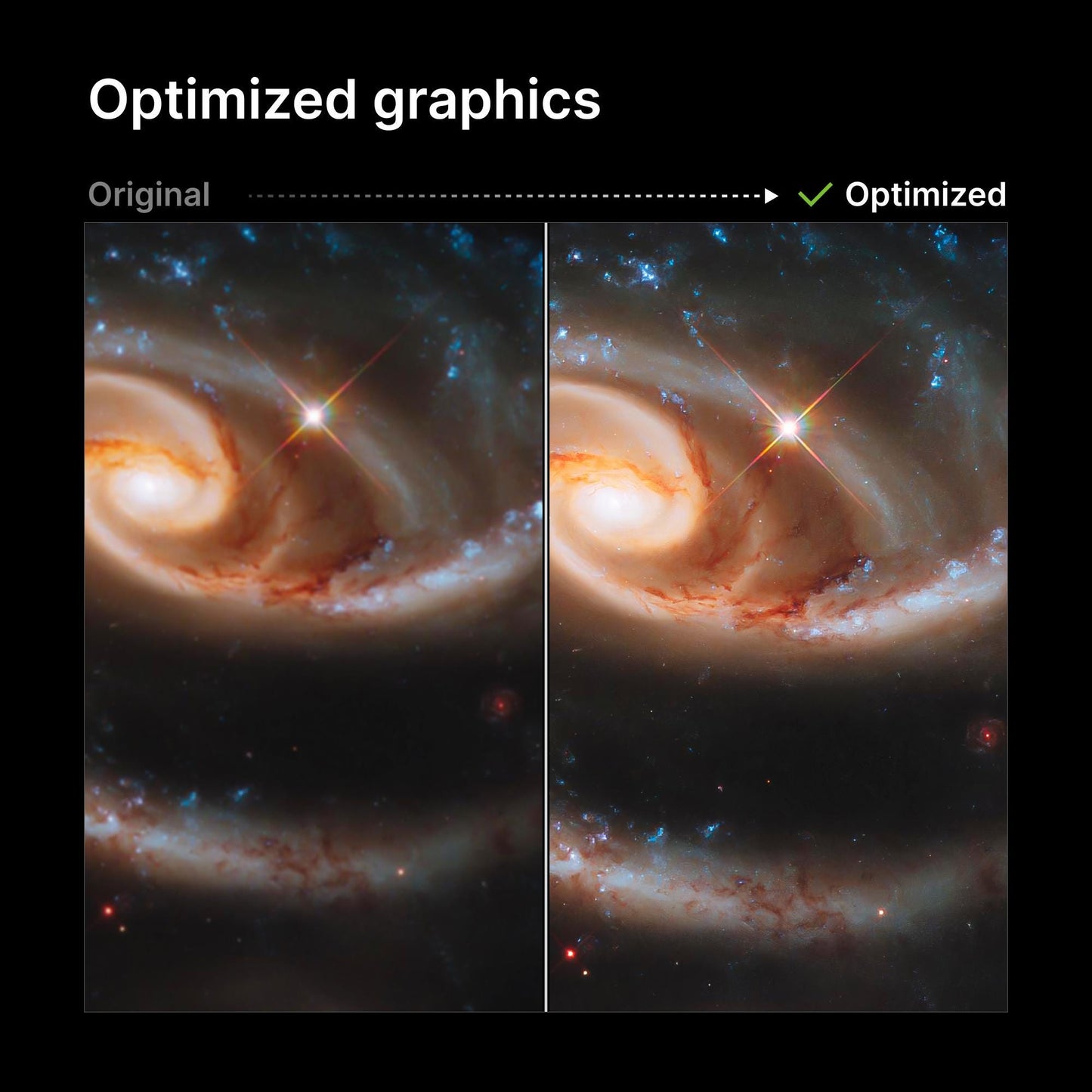 Galaxy Print Poster – ARP 273 Hubble Telescope NASA Space Wall Art Decor