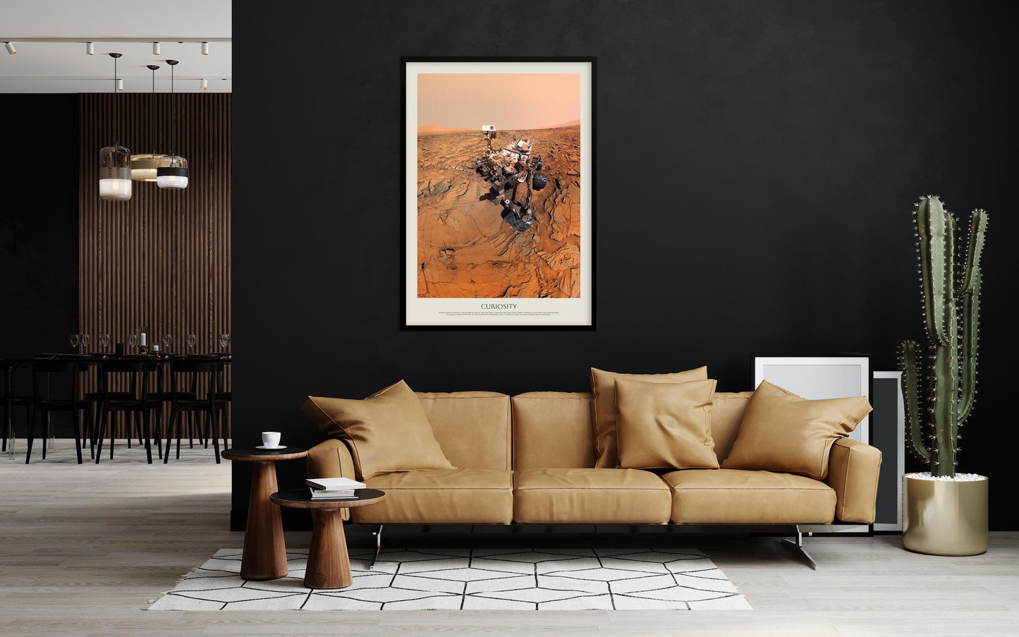 Mars Curiosity Rover Poster – NASA Space Exploration Art | Red Planet Wall Decor