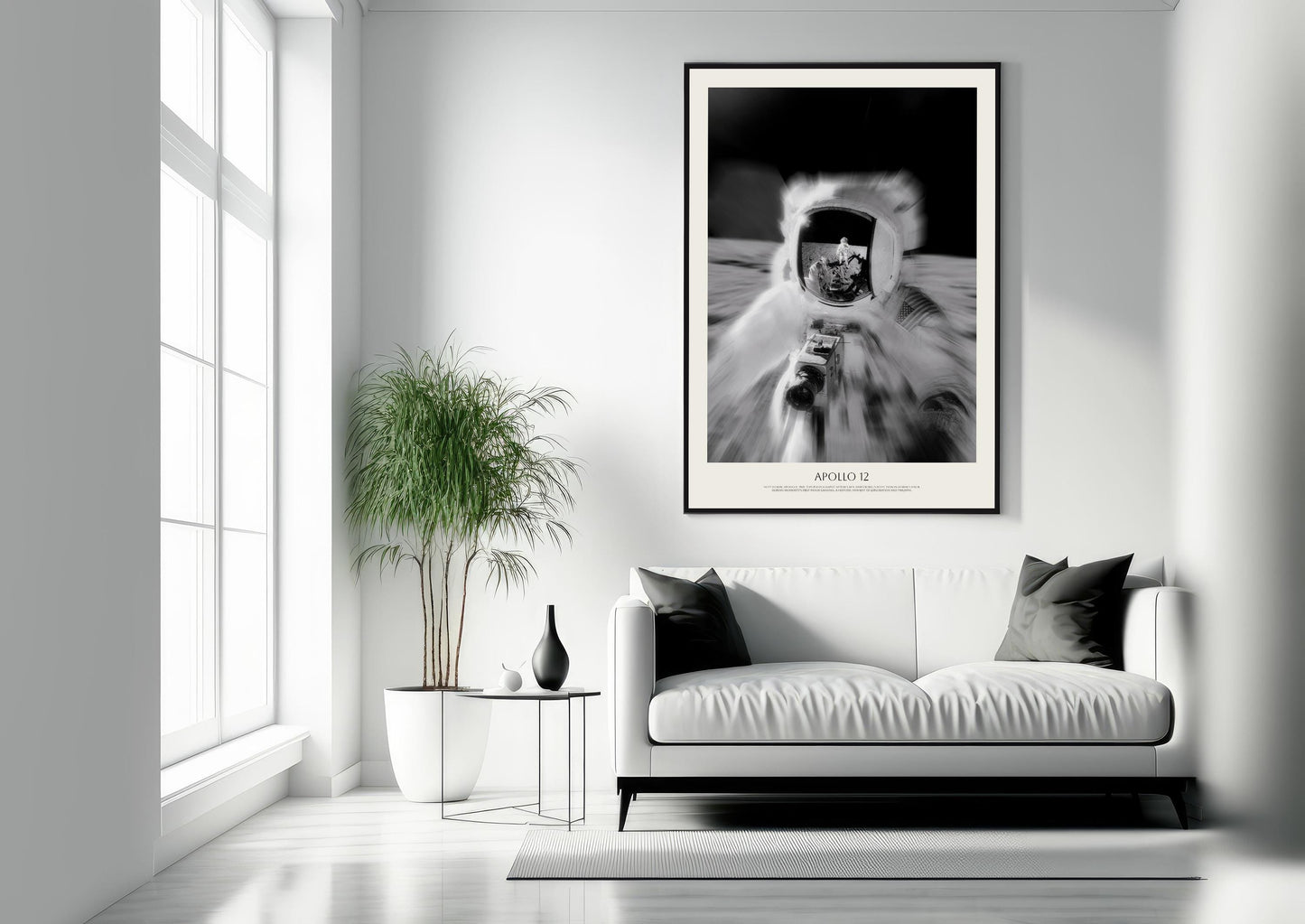 NASA moon photograph 1969 | NASA Space art  | Buzz Aldrin Moon Reflection | Apollo 11 Photo | Astronaut Poster | Astrophotography