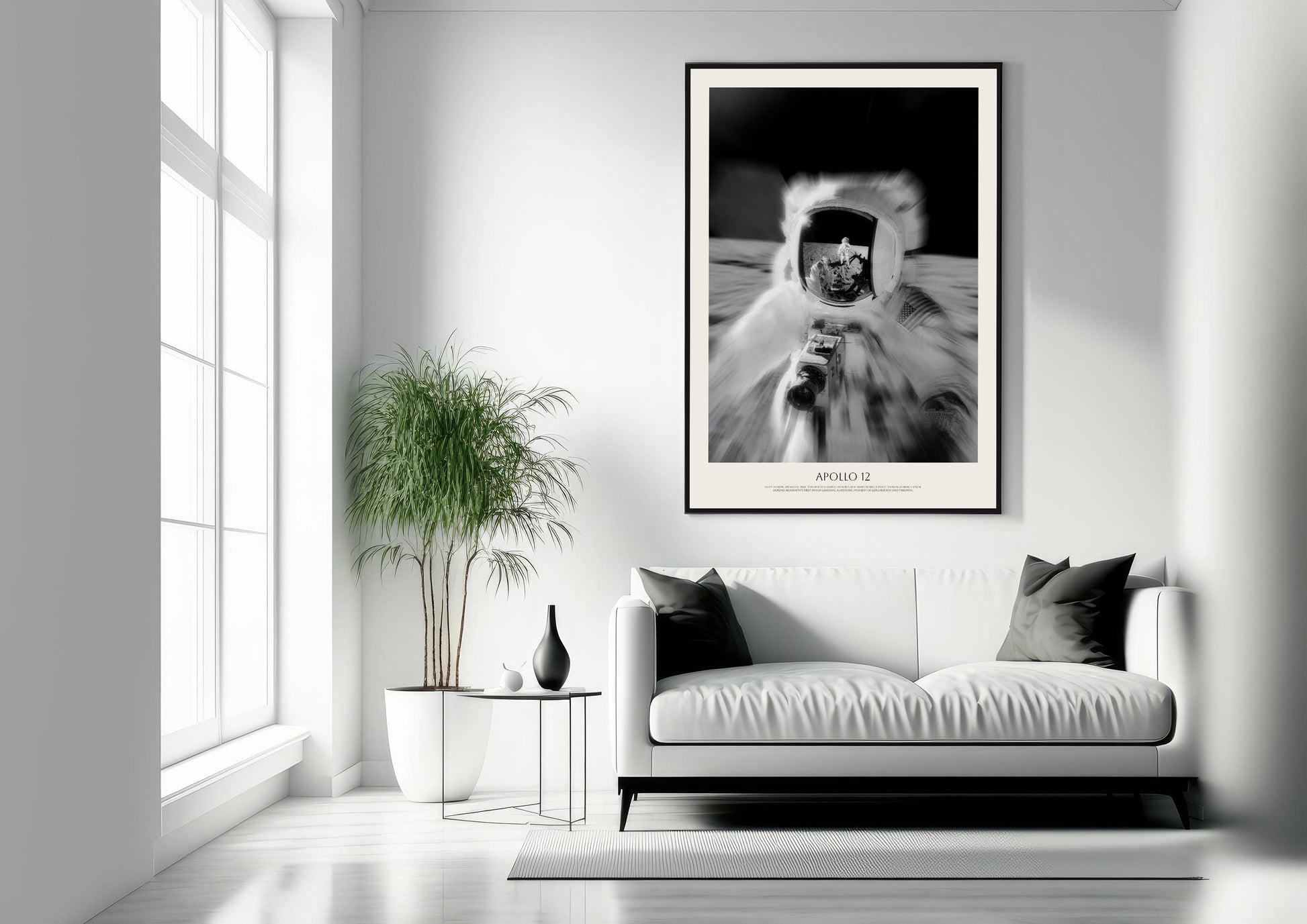 NASA moon photograph 1969 | NASA Space art  | Buzz Aldrin Moon Reflection | Apollo 11 Photo | Astronaut Poster | Astrophotography