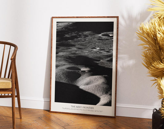 NASA Lunar Surface Art | Black and White Celestial Print | Astronomy Wall Art | Perfect Gift for Space Lovers