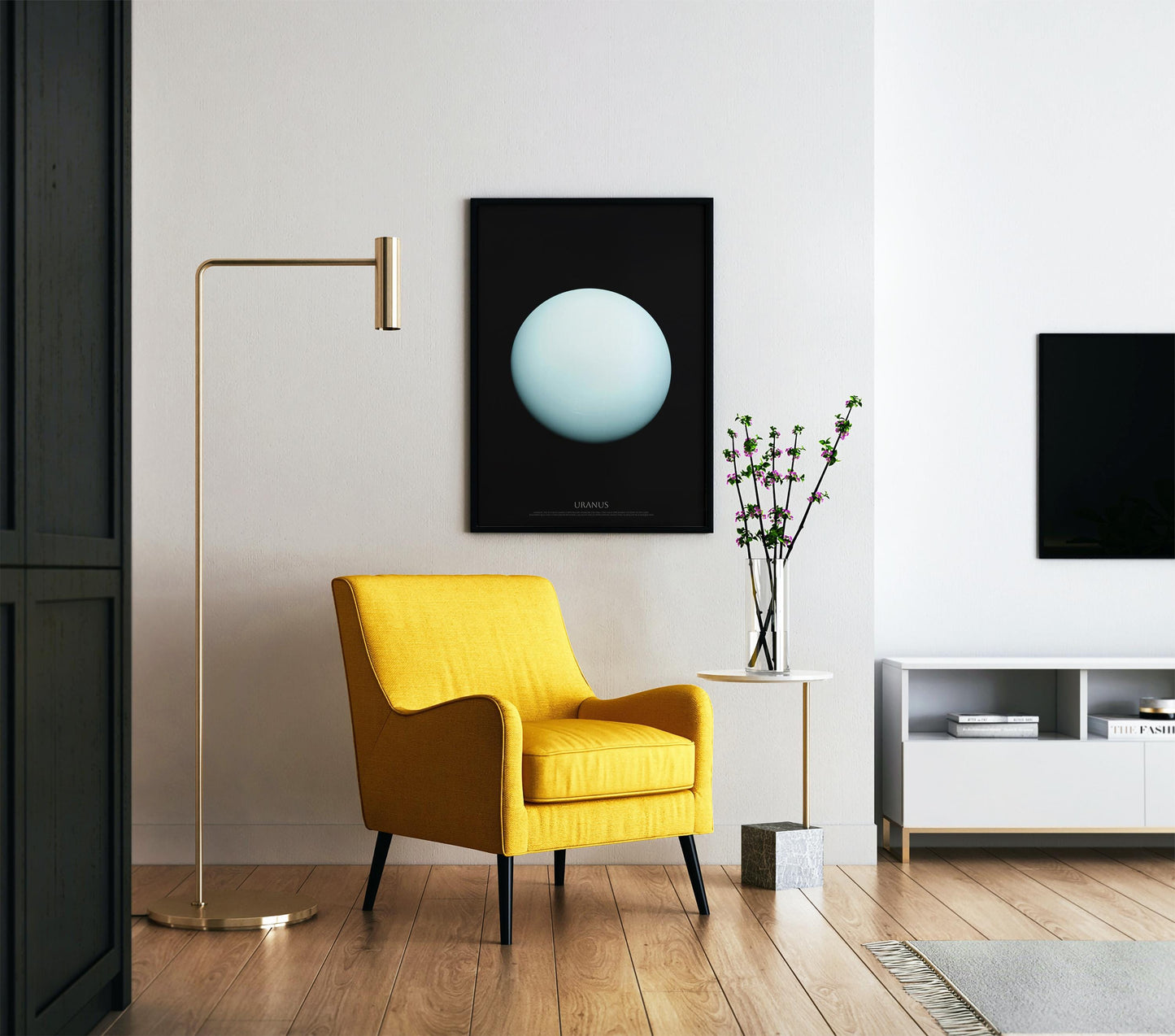 Uranus Planet Print - Ice Giant Art | Voyager 2 Space Wall Art Poster