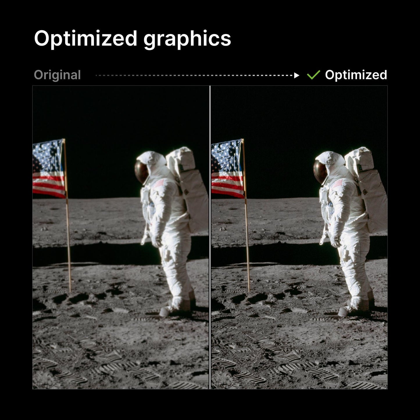 Apollo 11 Moon Poster - NASA Space Print | Buzz Aldrin Lunar Surface Art