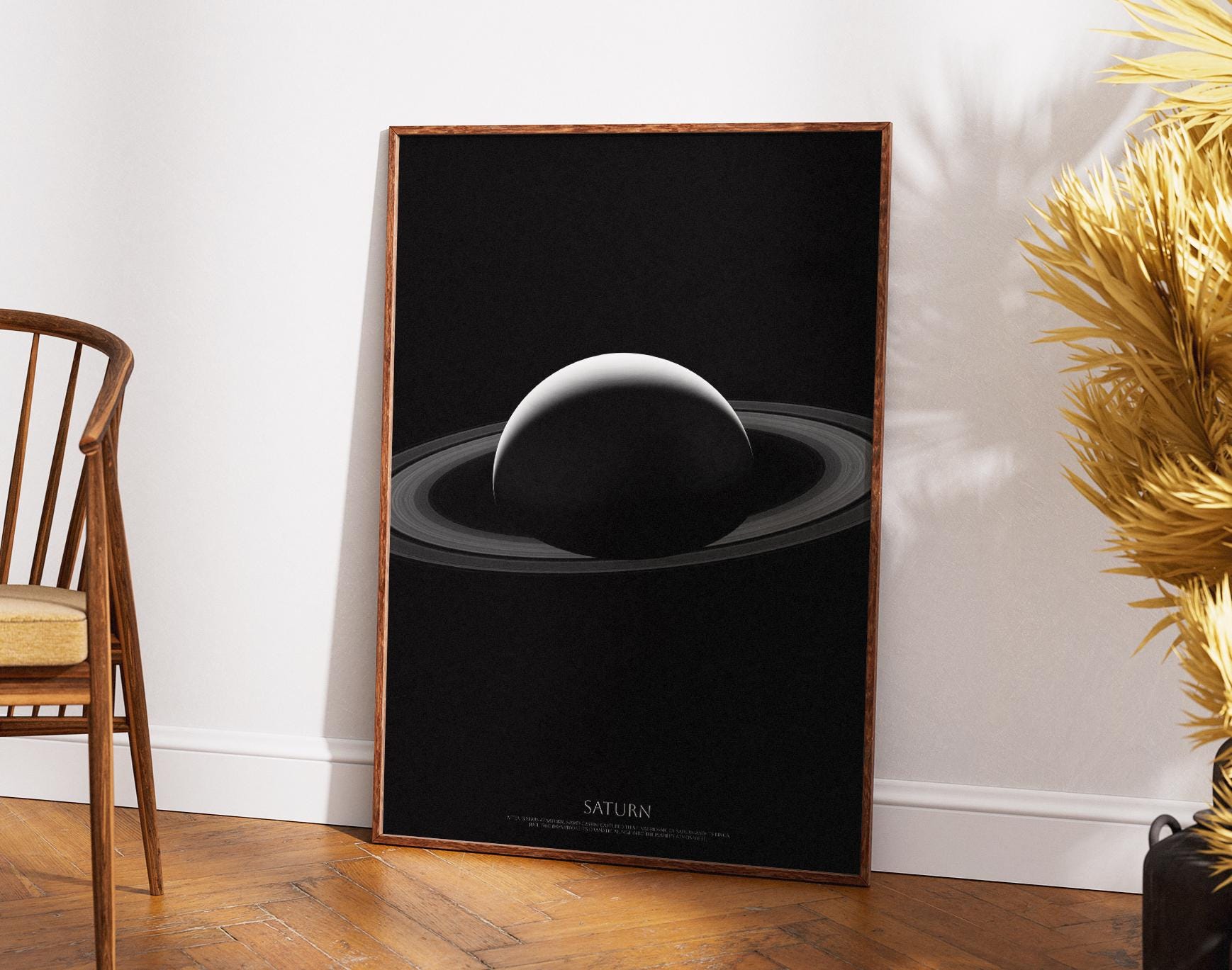 NASA Saturn Photograph by Cassini spacecraft - Saturn Space Print - Office Decor Wall Art Perfect for Dark Interior