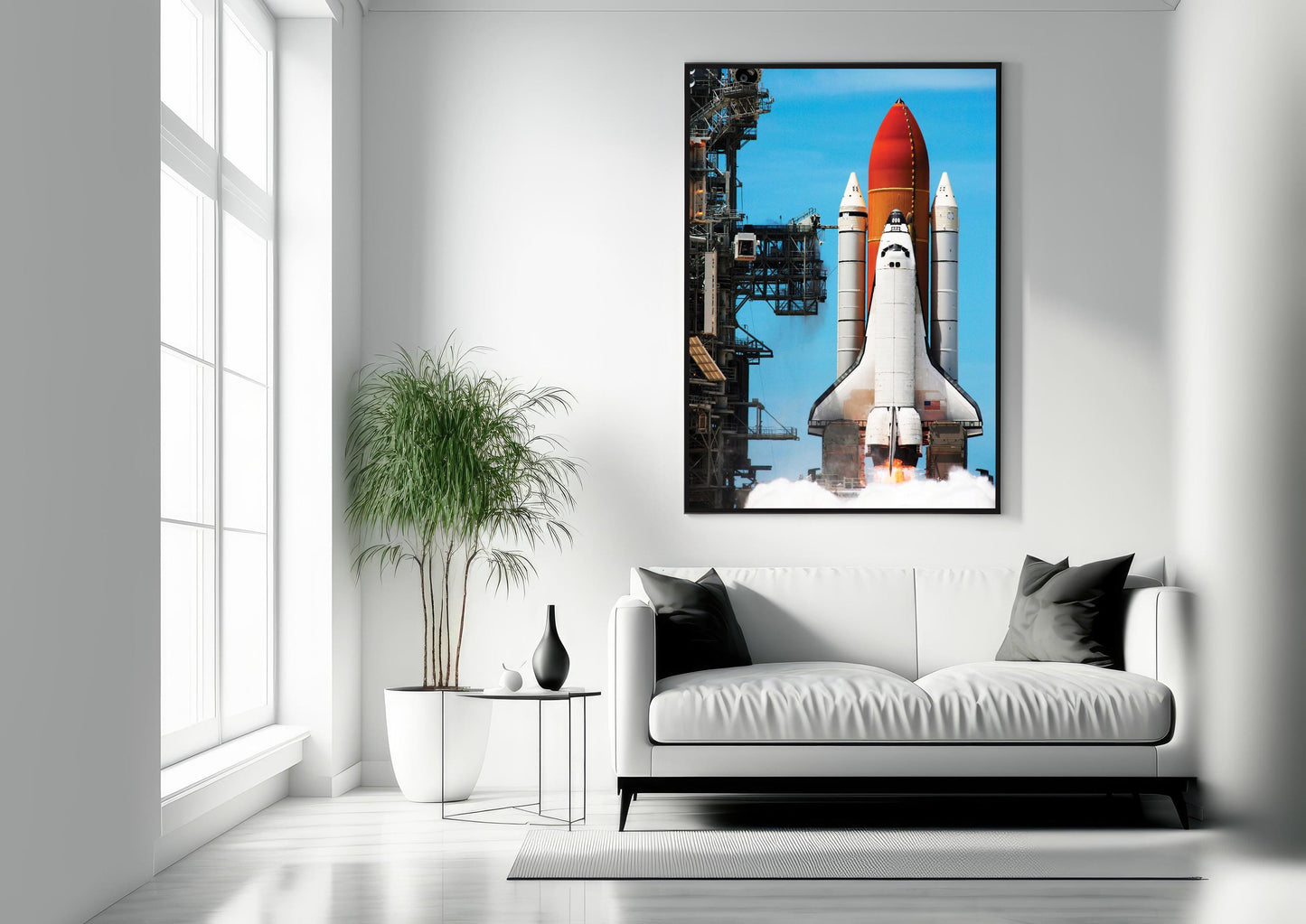 Space Shuttle Atlantis Poster – NASA STS-135 Mission Art | Historic Space Print