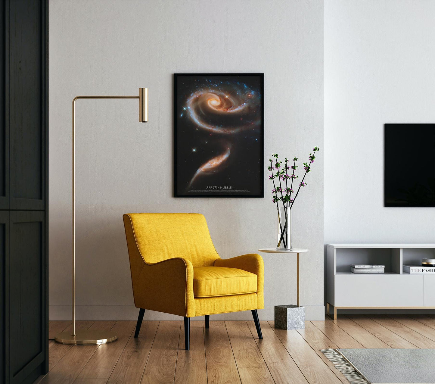 Galaxy Print Poster – ARP 273 Hubble Telescope NASA Space Wall Art Decor