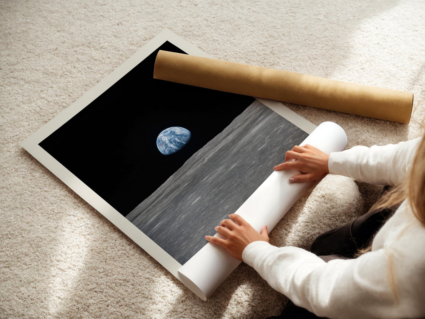 Earthrise NASA Poster: Apollo 8 Moon View