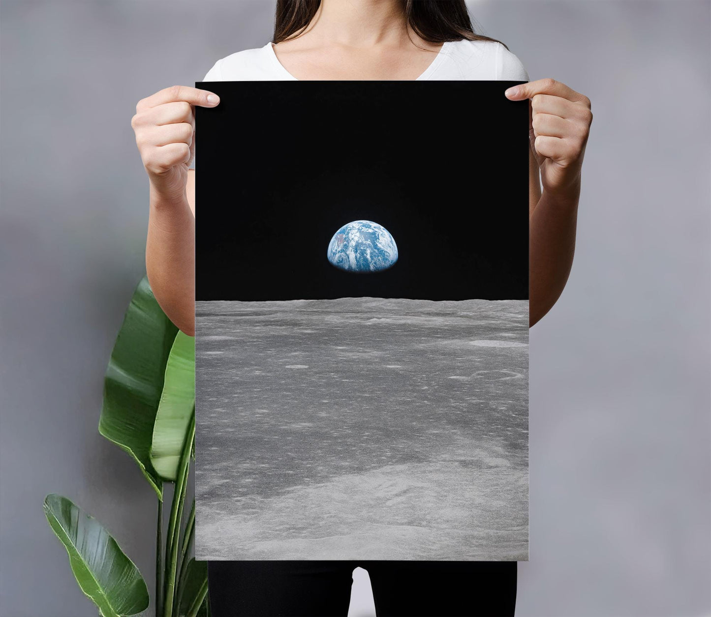 Apollo 8 Earthrise Photo - Historic NASA Wall Art Space Print on Museum Paper