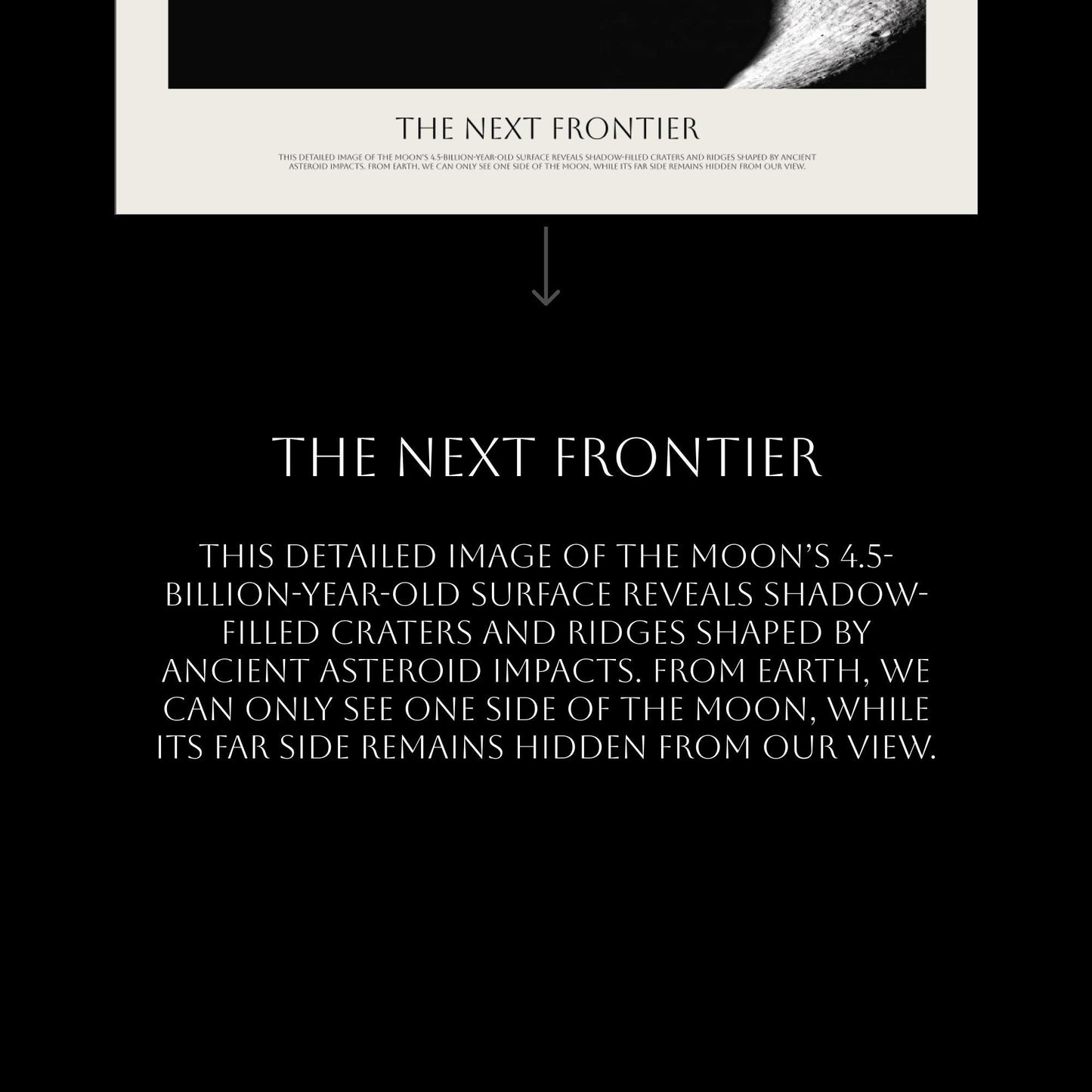 NASA Lunar Surface Art | Black and White Celestial Print | Astronomy Wall Art | Perfect Gift for Space Lovers