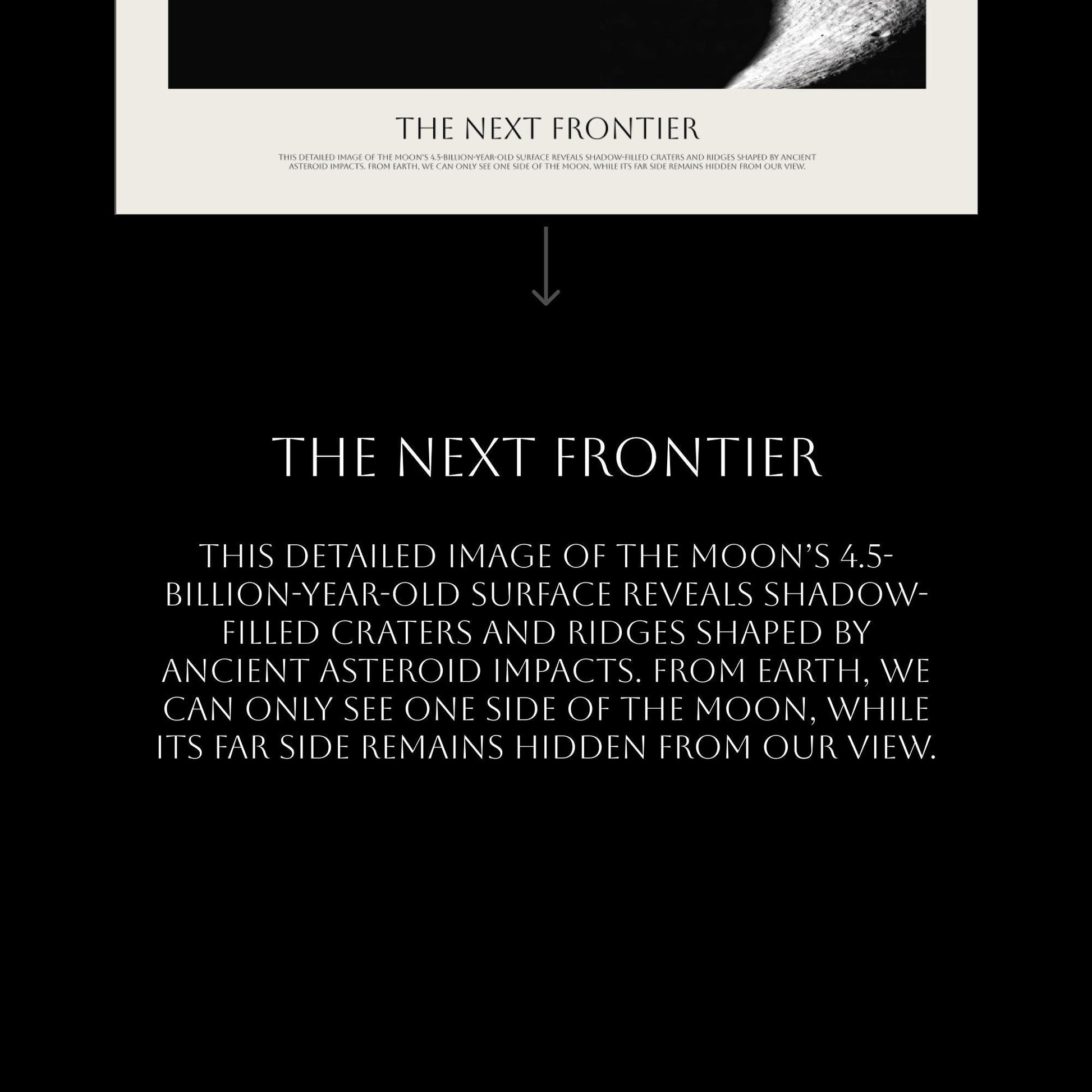 NASA Lunar Surface Art | Black and White Celestial Print | Astronomy Wall Art | Perfect Gift for Space Lovers