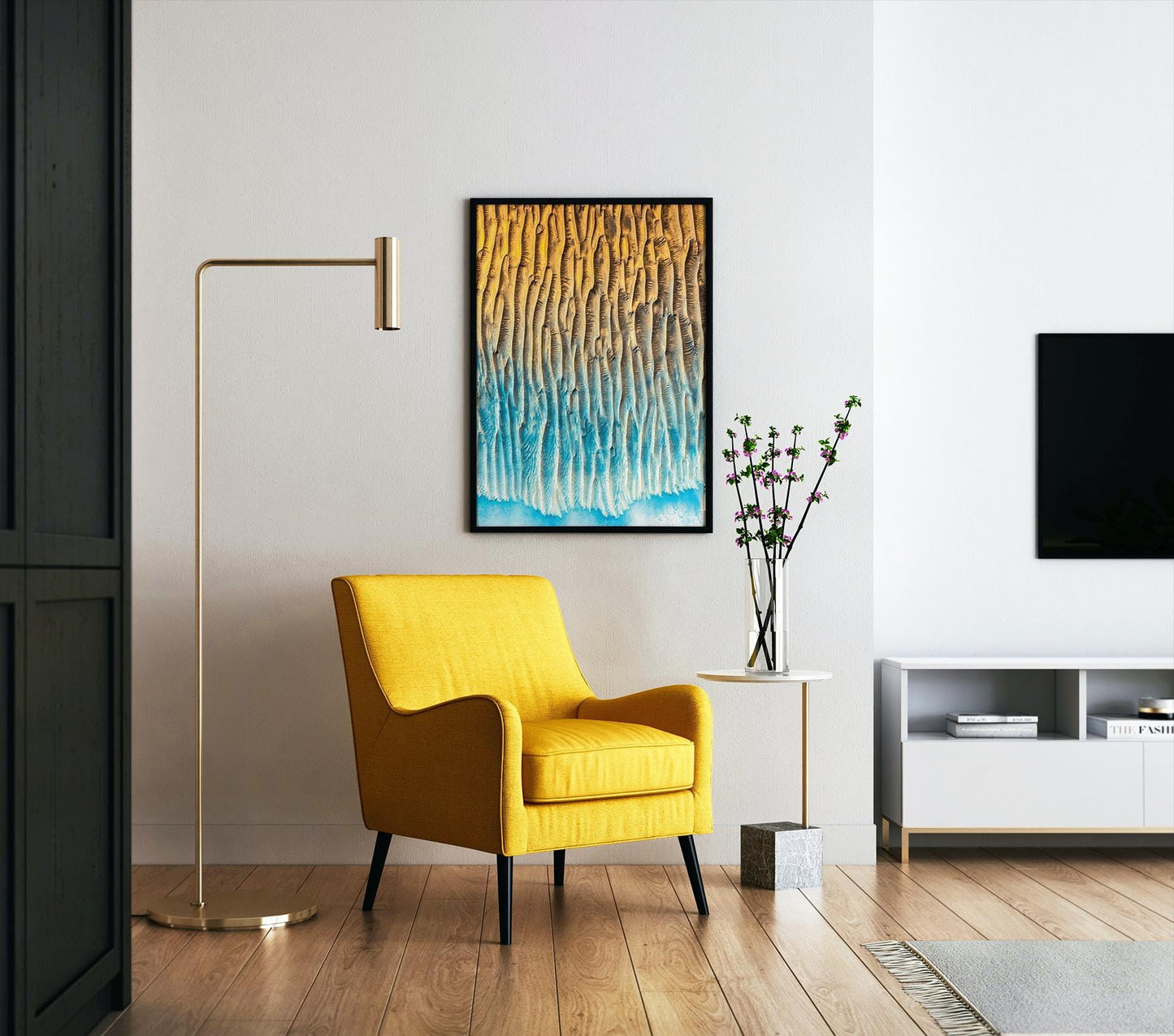 Mars Landscape Print - NASA Mars Poster with Martian Dune Photo & Space Wall Art