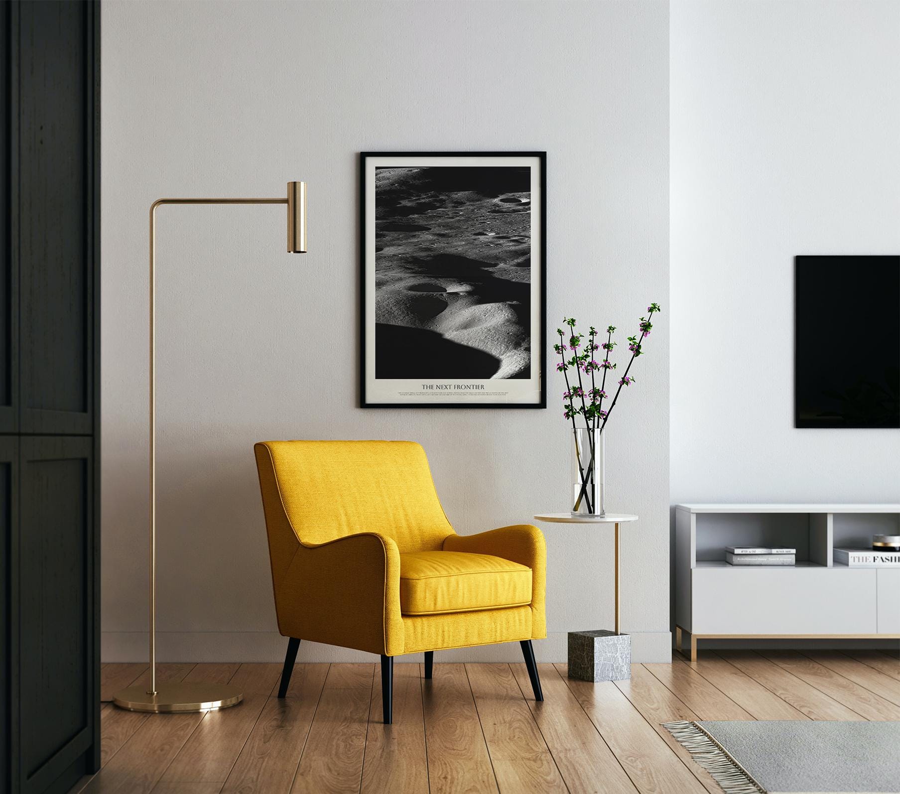 NASA Lunar Surface Art | Black and White Celestial Print | Astronomy Wall Art | Perfect Gift for Space Lovers