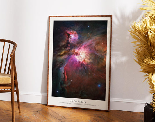 Orion Nebula Print – NASA Poster | Hubble Space Photography, Messier 42 Art