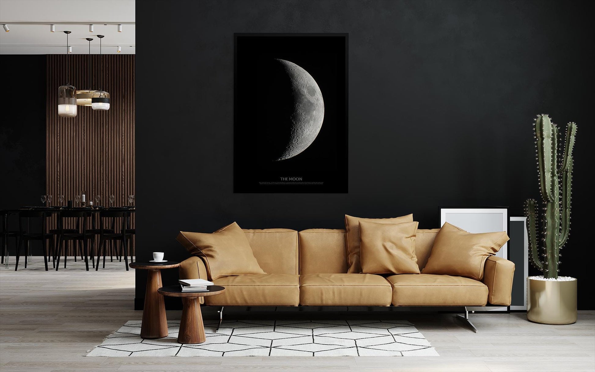 Crescent Moon Photograph | Lunar Surface Over 4 Billion Years Old | Stunning Craters and Shadows | High-Resolution Astrophotography Wall Art