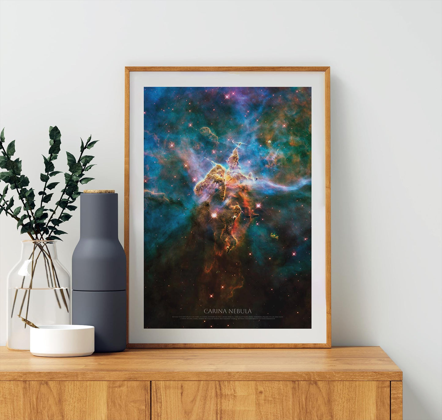 Carina Nebula by Hubble Space Telescope | NASA Poster | Modern Interior Decoration | Space Posters | NASA Hubble Poster | NGC 3372