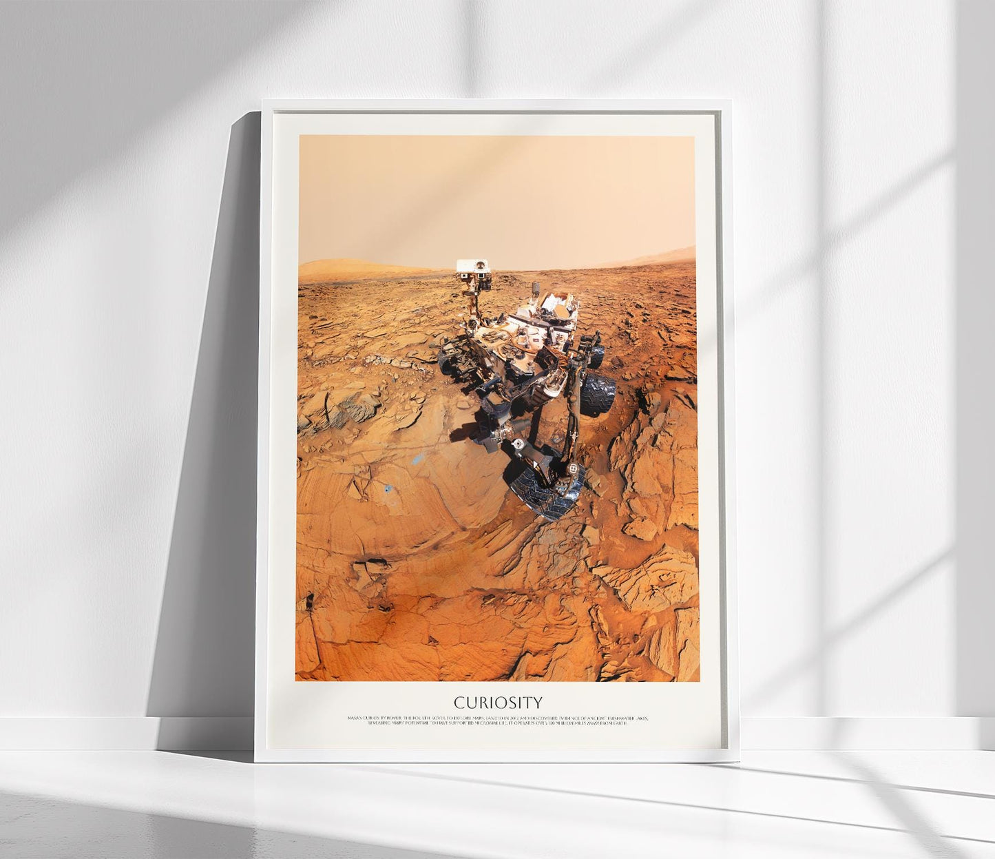 Mars Curiosity Rover Poster – NASA Space Exploration Art | Red Planet Wall Decor