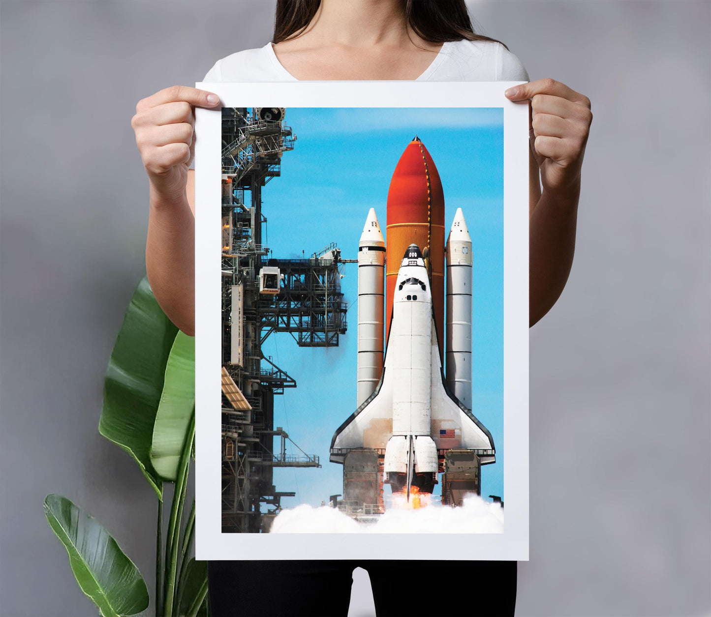 Space Shuttle Atlantis Poster – NASA STS-135 Mission Art | Historic Space Print