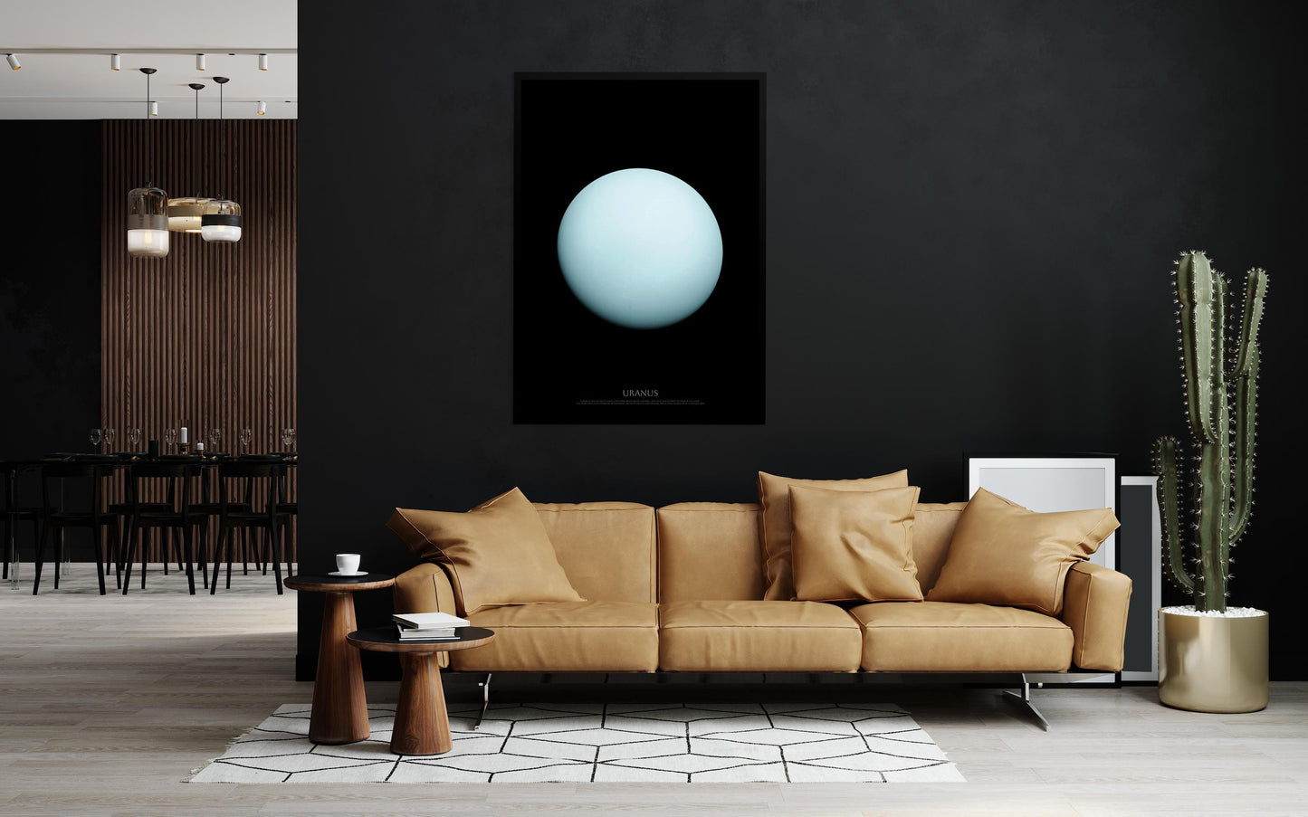 Uranus Planet Print - Ice Giant Art | Voyager 2 Space Wall Art Poster
