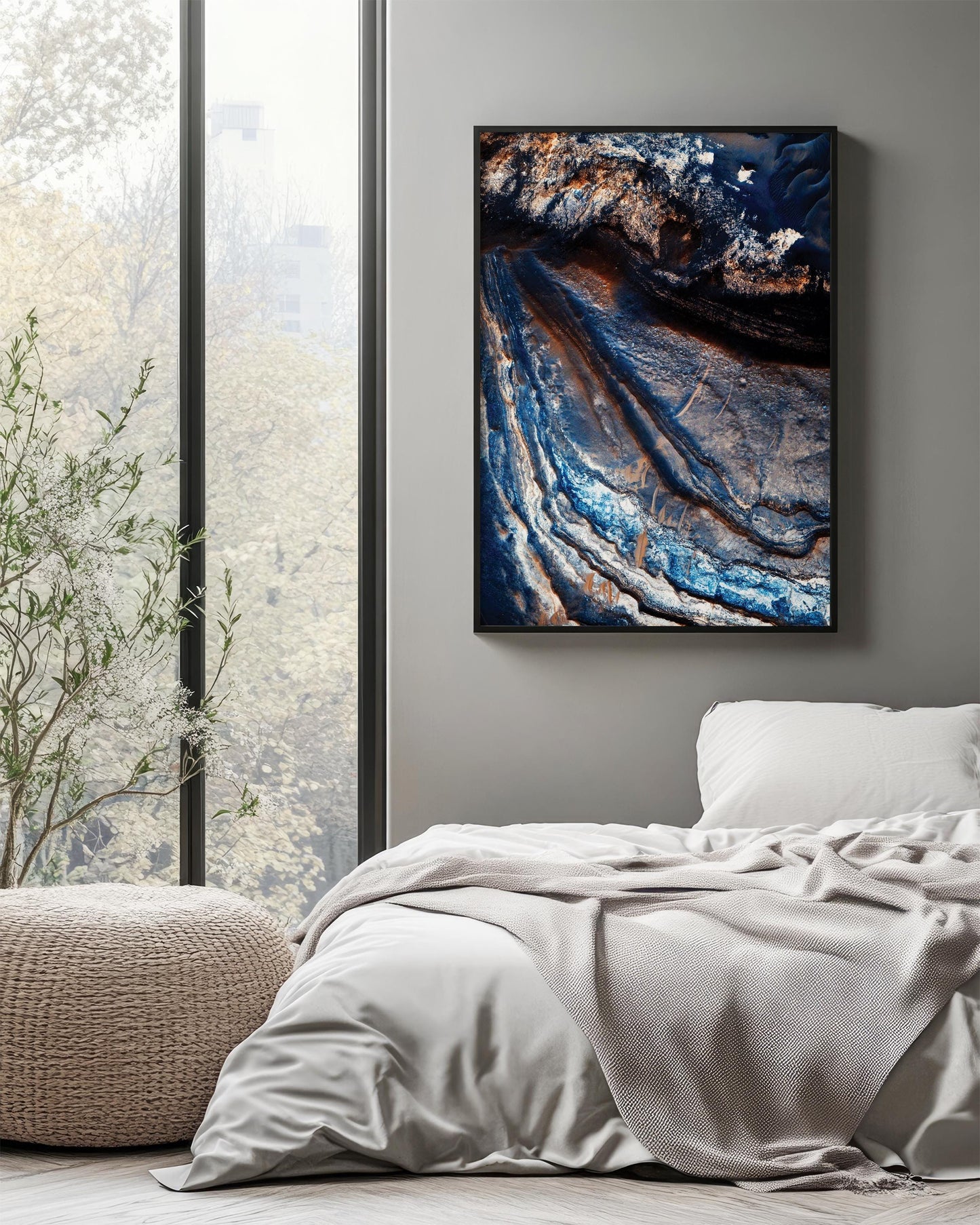 Mars Korolev Crater Print – Colorful NASA Space Art | Vibrant Martian Landscape Poster