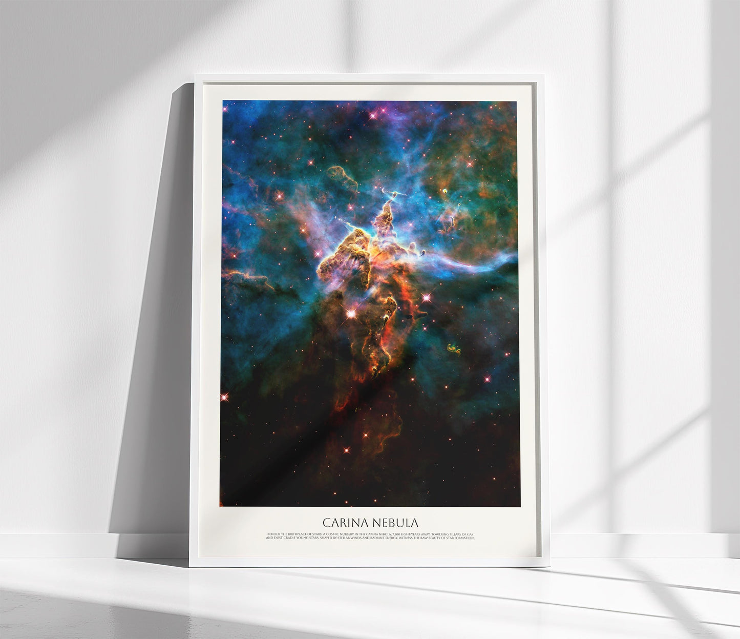 Carina Nebula Poster – NASA Space Print | Hubble Telescope Cosmic Nebula Art