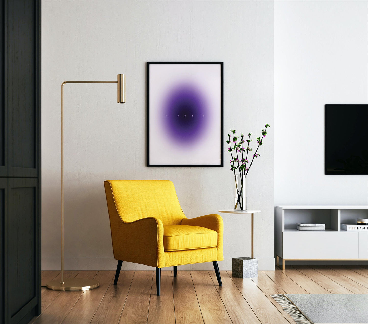 Purple Gradient Art Print – Minimalist Wall Art | Modern Home Decor Poster