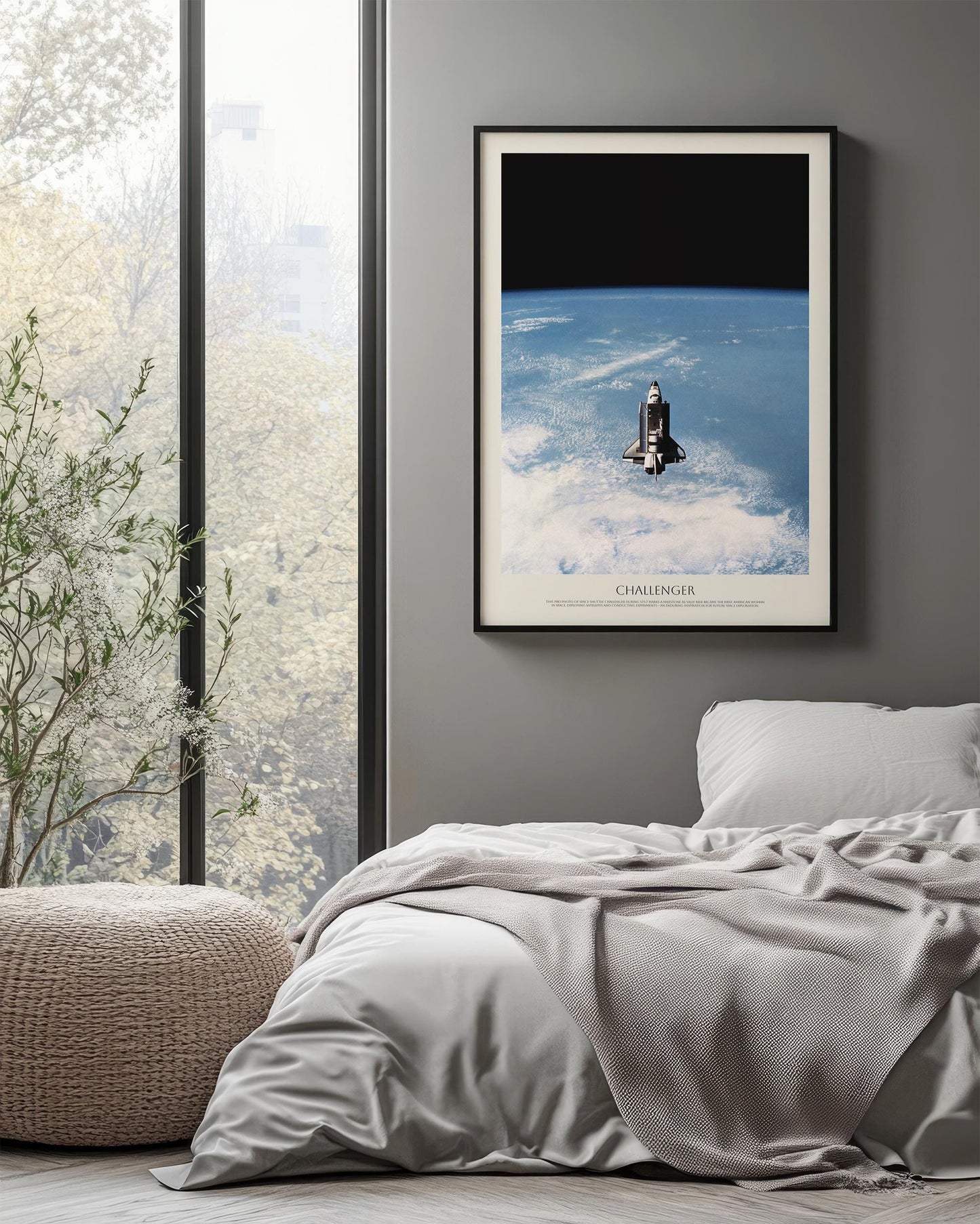 Space Shuttle Challenger Print – NASA Wall Art | STS-7 Mission Poster Framed