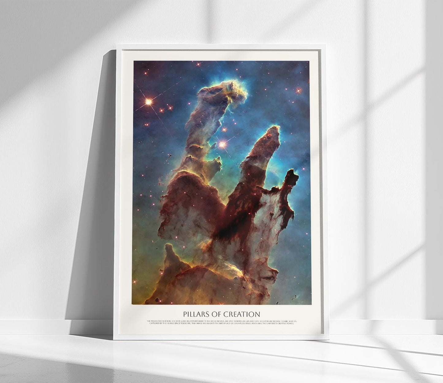 Pillars of Creation Print – Remastered NASA Space Wall Art | Hubble Telescope
