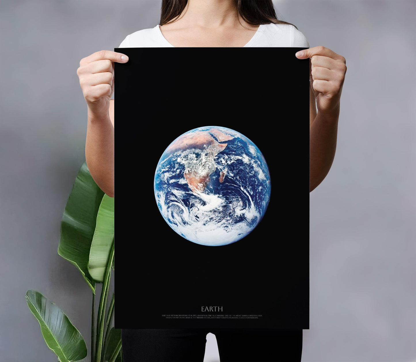 Earth from Space | Iconic Blue Marble Photo by NASA | Captured by Apollo 17 | Stunning View of Africa & the Indian Ocean | Earth photograph