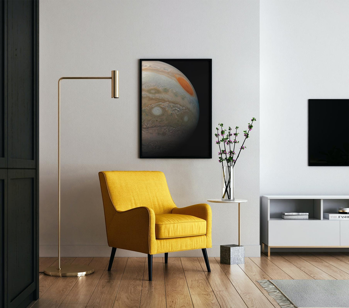 Jupiter Great Red Spot Print - NASA Space Poster | Modern Space Wall Art