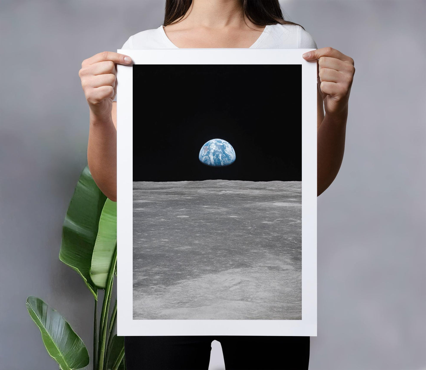 Apollo 8 Earthrise Photo - Historic NASA Wall Art Space Print on Museum Paper