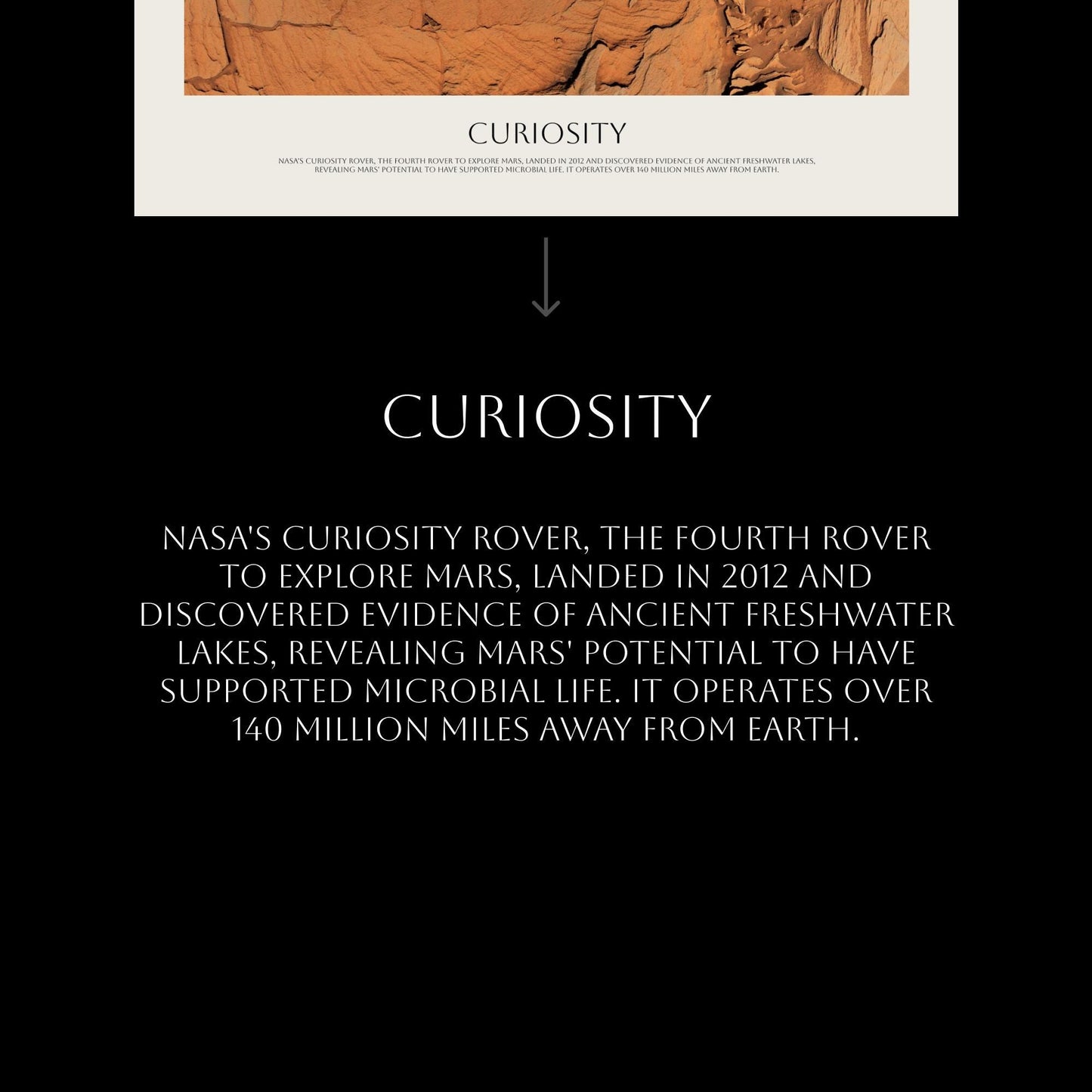 Mars Curiosity Rover Poster – NASA Space Exploration Art | Red Planet Wall Decor