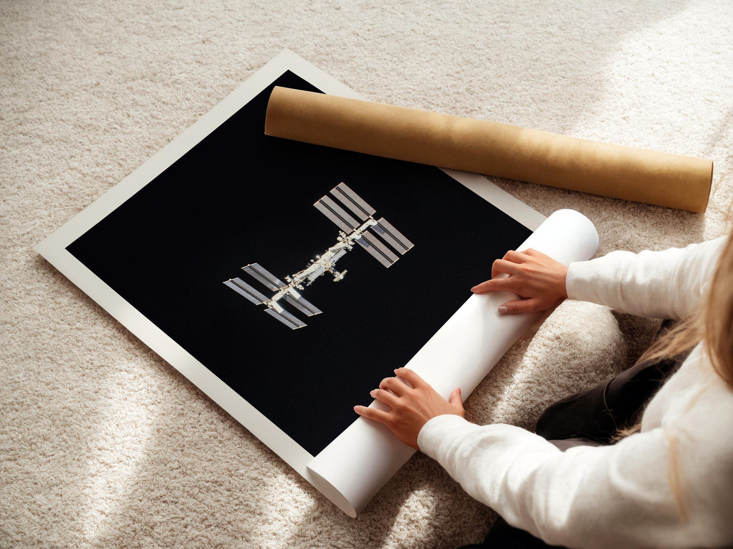 International Space Station Space Wall Art - NASA Poster With Astronomy Decor