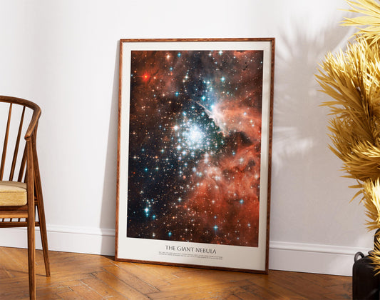 NASA Giant Nebula Print | Hubble Space Telescope Photo | Massive Star Cluster Space Wall Art | NGC 3603