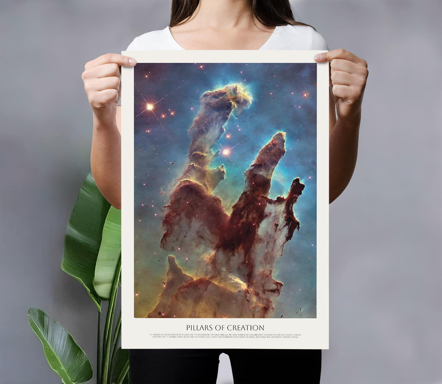 Messier 16, Pillars of Creation in The Eagly Nebula by Hubble Space Telescope - M16