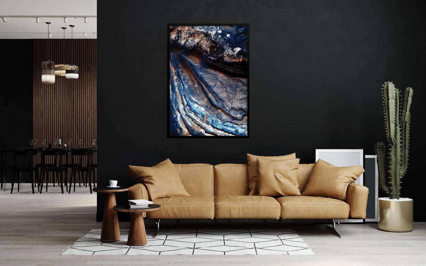 Mars Korolev Crater Print – Colorful NASA Space Art | Vibrant Martian Landscape Poster