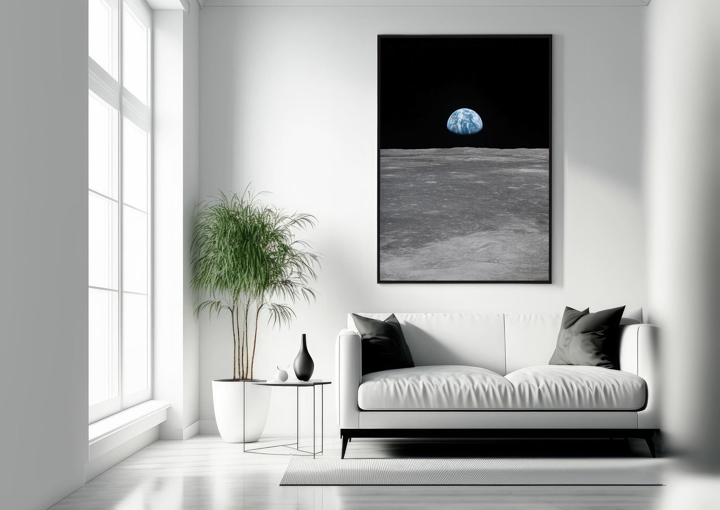 Apollo 8 Earthrise Photo - Historic NASA Wall Art Space Print on Museum Paper