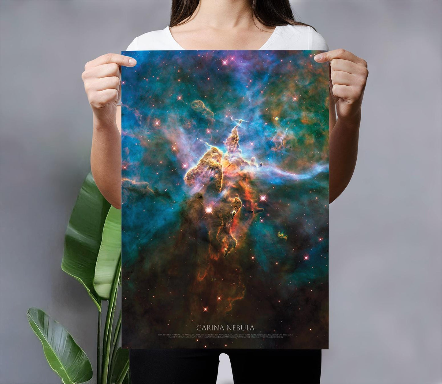 Carina Nebula by Hubble Space Telescope | NASA Poster | Modern Interior Decoration | Space Posters | NASA Hubble Poster | NGC 3372