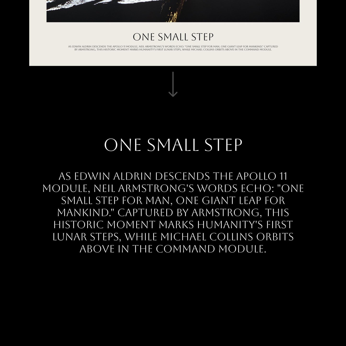 Apollo 11 Moon Landing Poster | Astronaut Buzz Aldrin | One Small Step | Historic NASA Space Print | Vintage Space Wall Art | Wall Decor