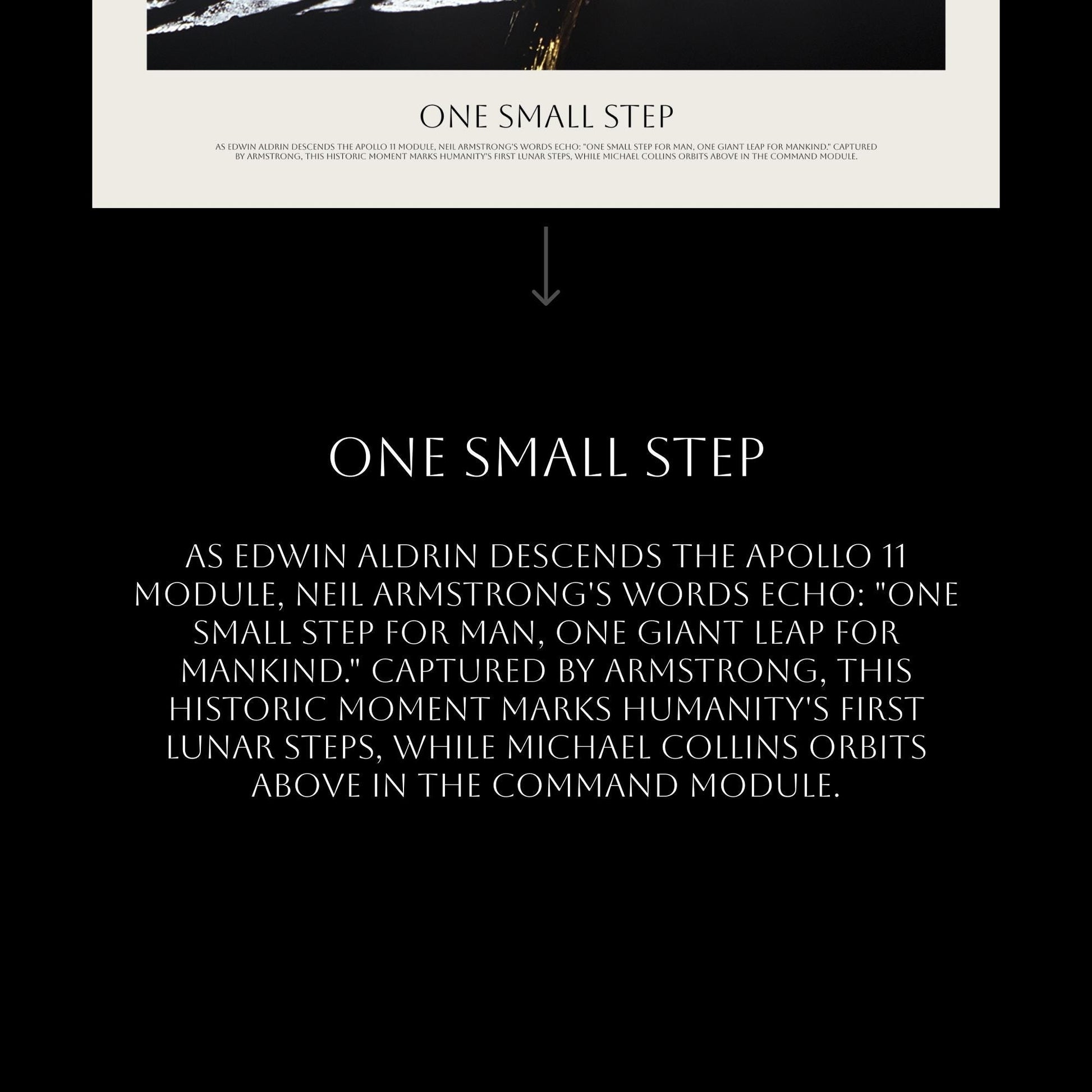 Apollo 11 Moon Landing Poster | Astronaut Buzz Aldrin | One Small Step | Historic NASA Space Print | Vintage Space Wall Art | Wall Decor