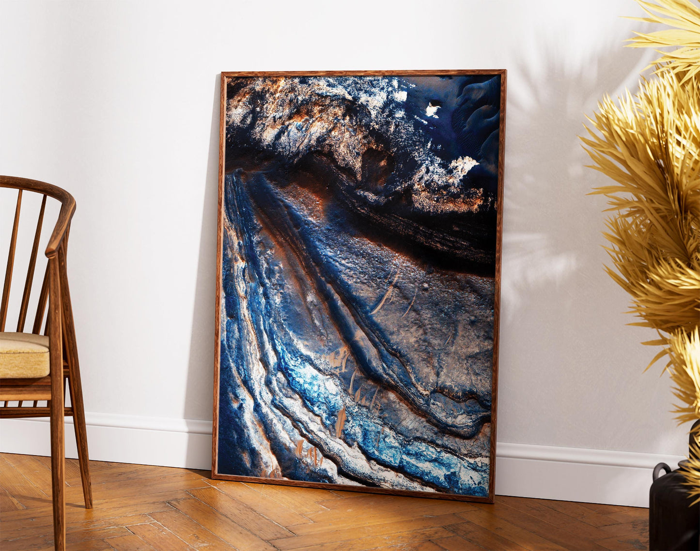 Mars Korolev Crater Print – Colorful NASA Space Art | Vibrant Martian Landscape Poster