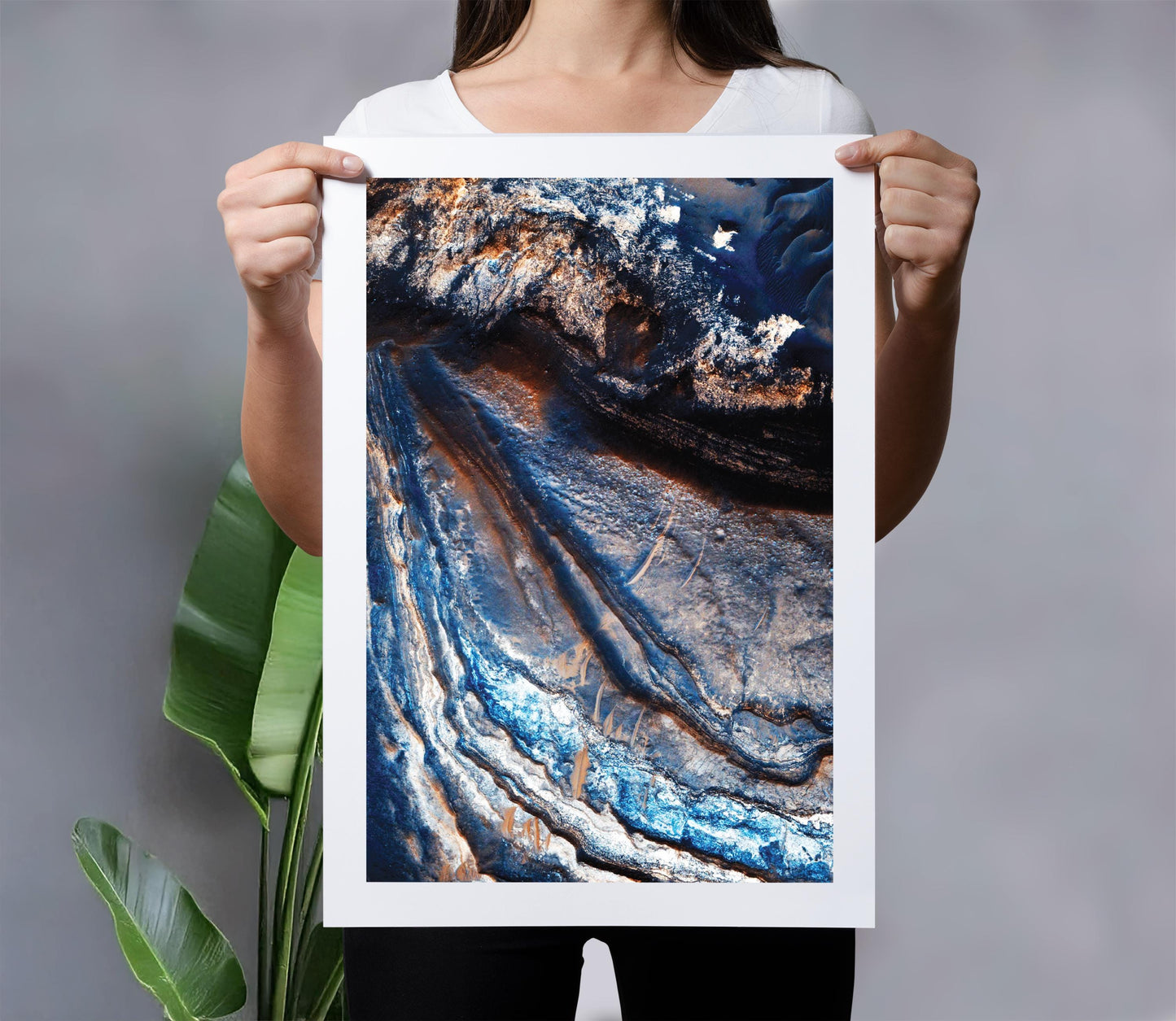 Mars Korolev Crater Print – Colorful NASA Space Art | Vibrant Martian Landscape Poster