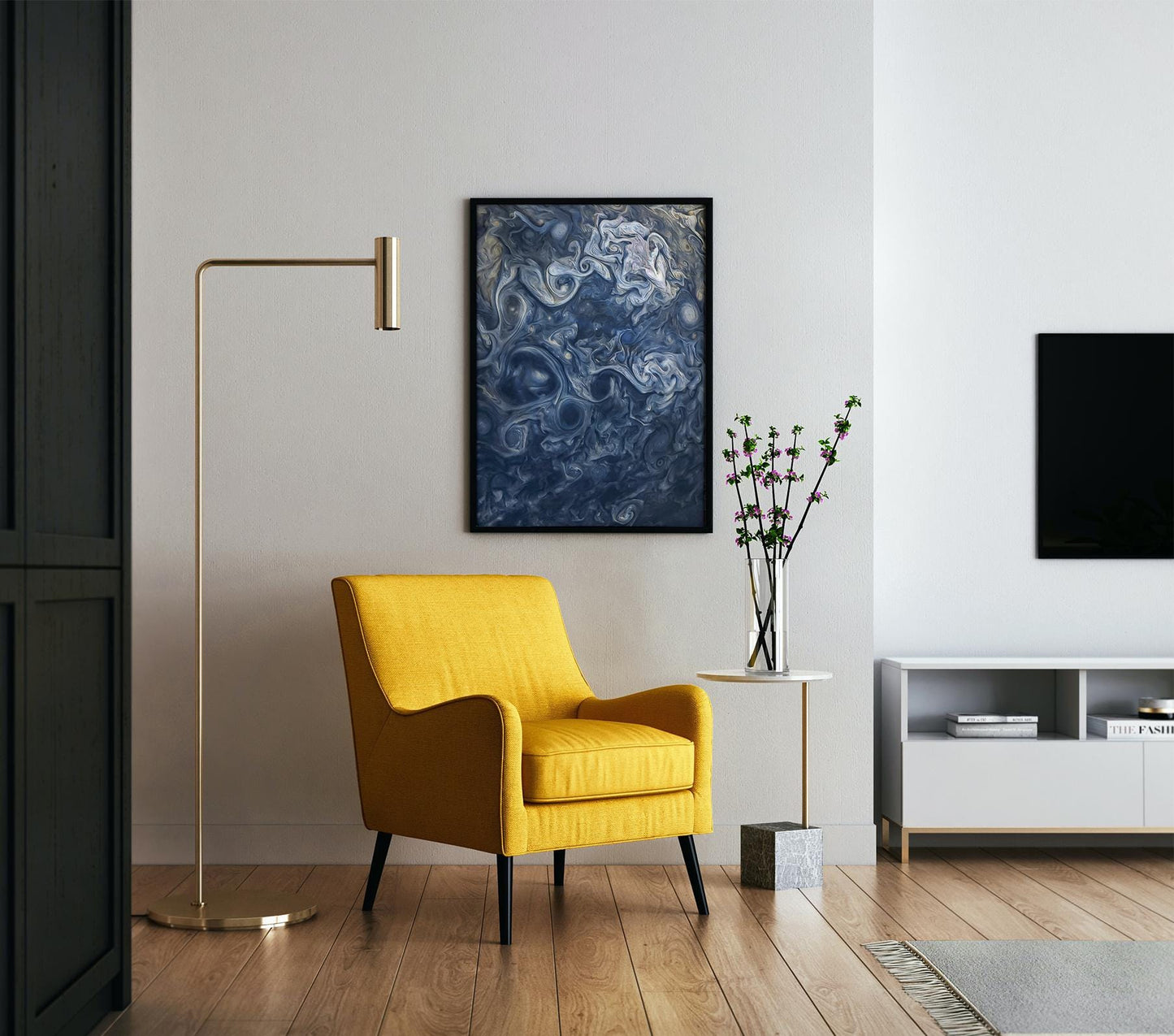 Jupiter Cloud Storms | NASA Juno Mission | Space Wall Art | Planetary Swirls | Abstract Cosmic Photography Print | Universe Space Art Print