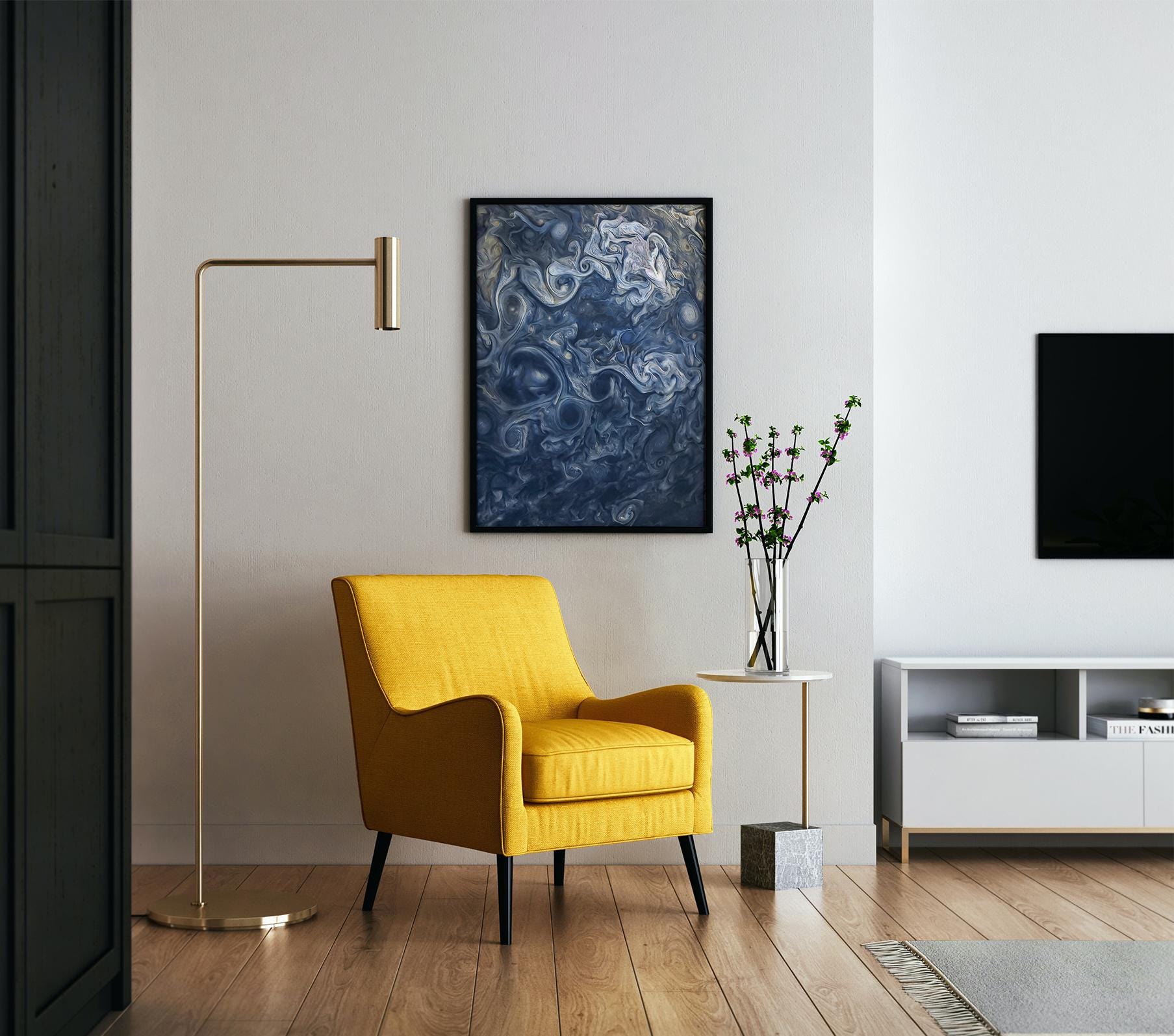 Jupiter Cloud Storms | NASA Juno Mission | Space Wall Art | Planetary Swirls | Abstract Cosmic Photography Print | Universe Space Art Print