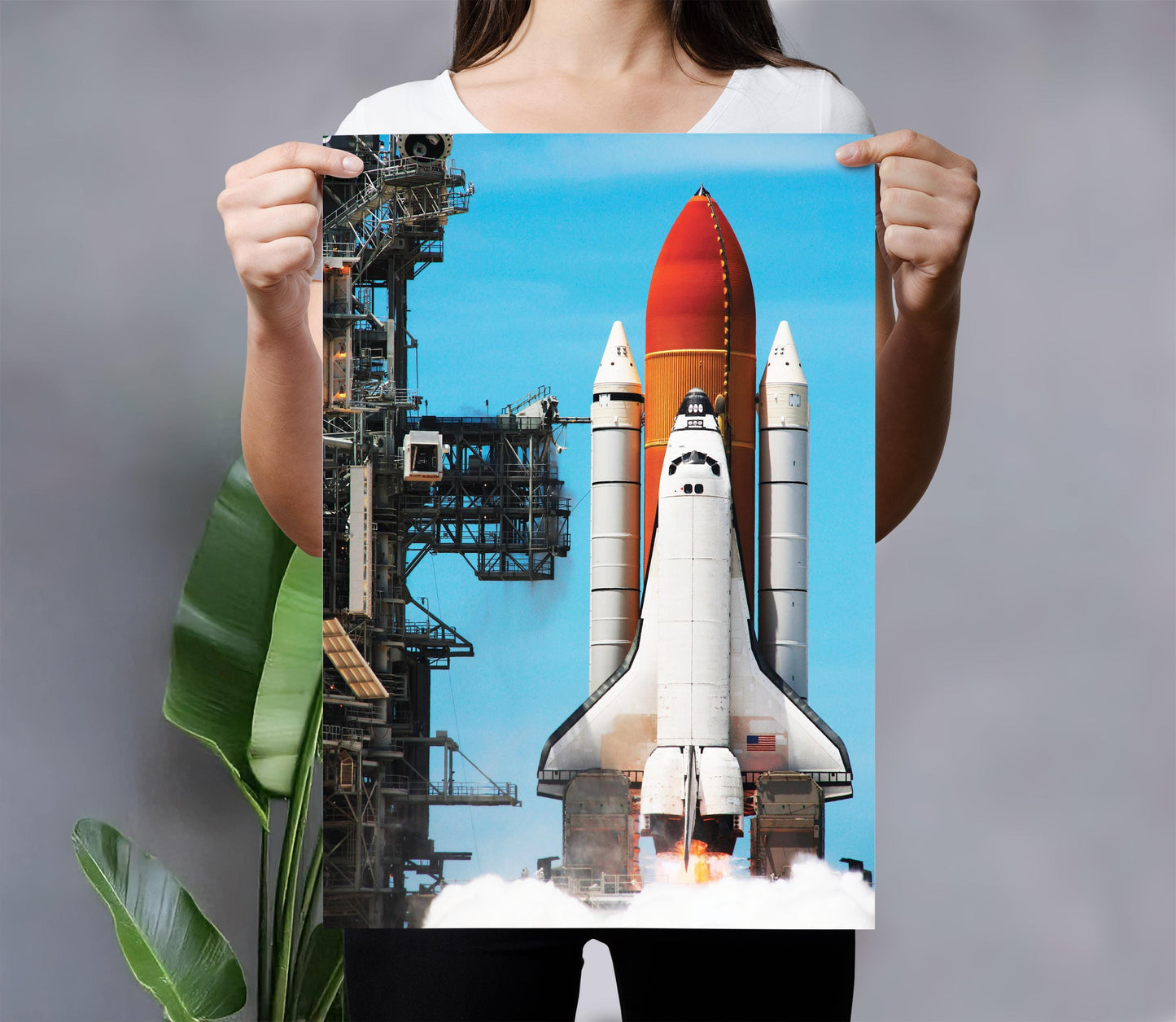 Space Shuttle Atlantis Poster – NASA STS-135 Mission Art | Historic Space Print