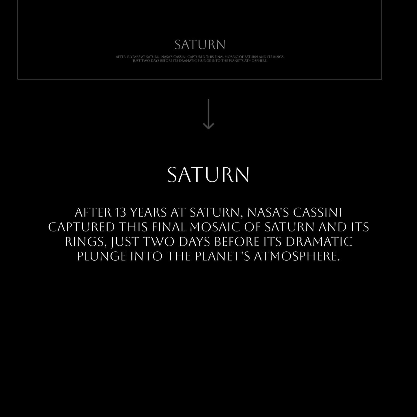 NASA Saturn Photograph by Cassini spacecraft - Saturn Space Print - Office Decor Wall Art Perfect for Dark Interior